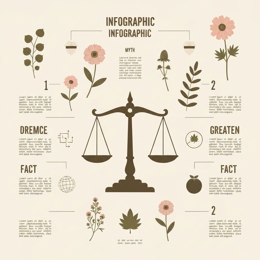 Educational balance symbolizing myth versus fact in wellness